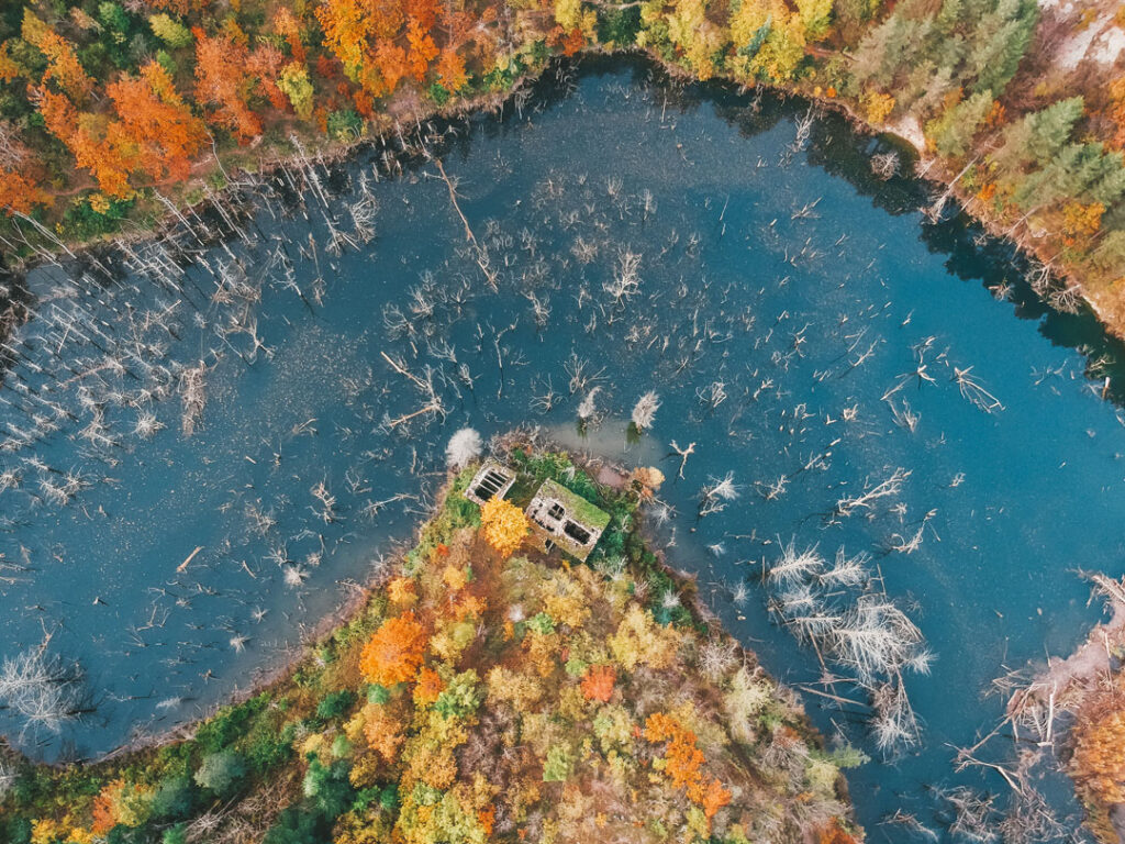 Lago Poggio Baldi Corniolo drone