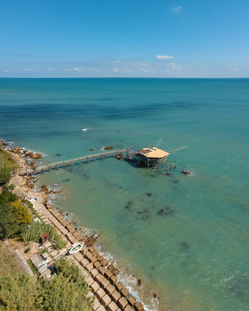 vasto trabocco drone mare costa