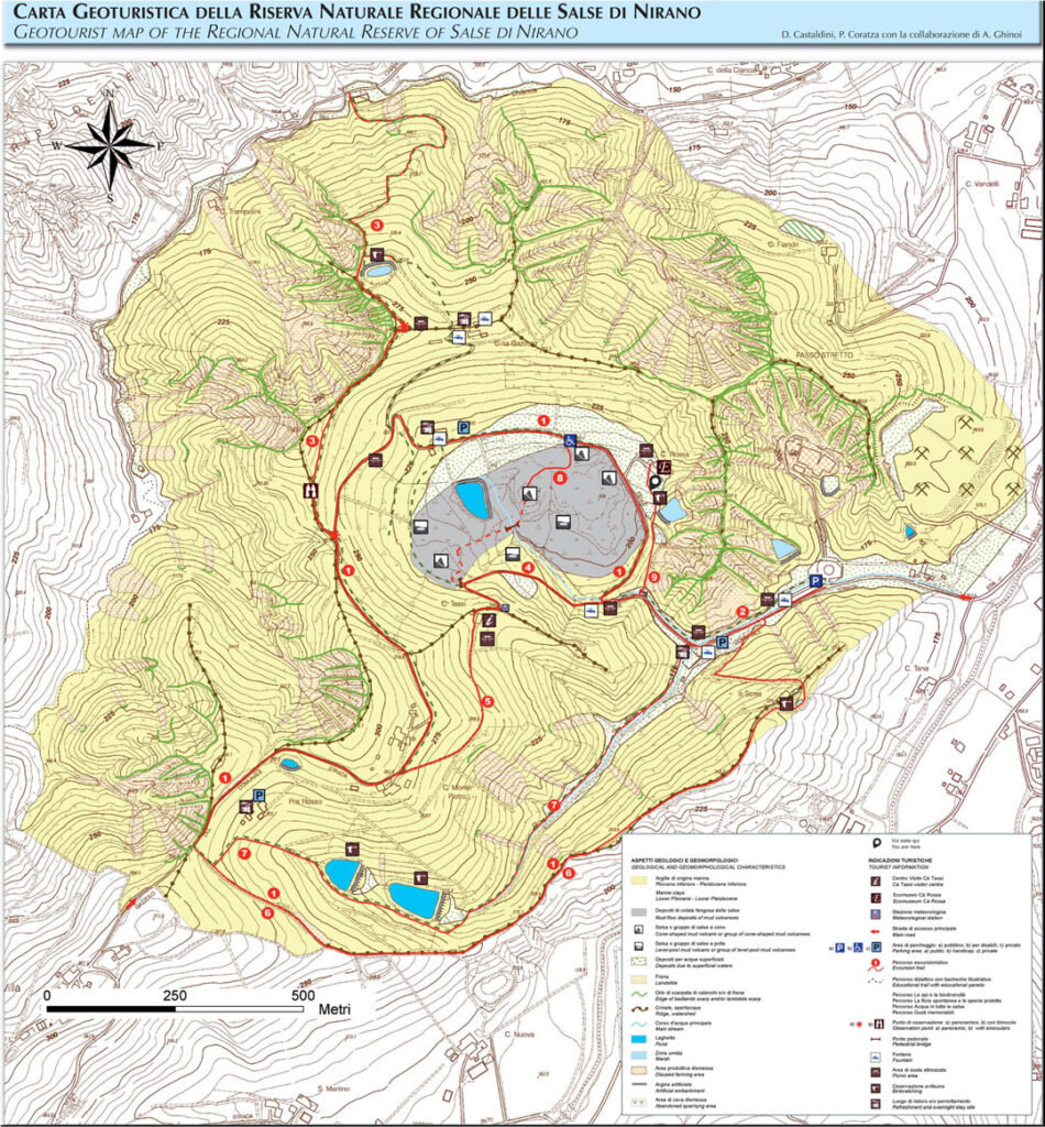 Carta geogarfica della riserva naturale salse di nirano